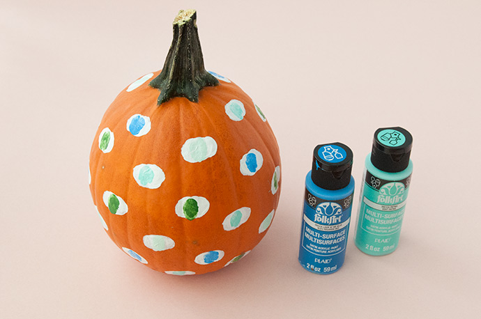 Painted Fingerprint Pumpkins for Kids