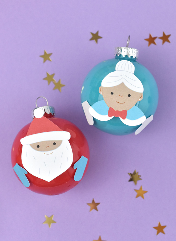 Printable Cut and Paste Christmas Ornaments