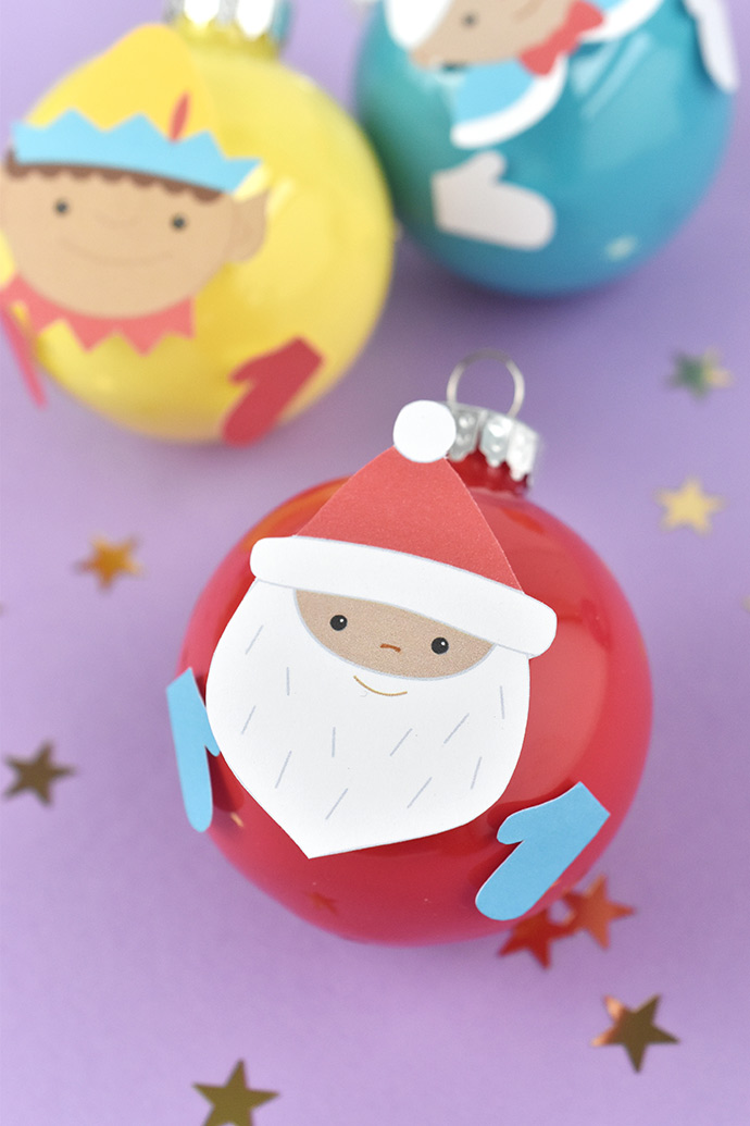 Printable Cut and Paste Christmas Ornaments