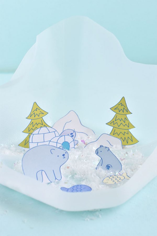 Printable Polar Bear Diorama Playset | Handmade Charlotte