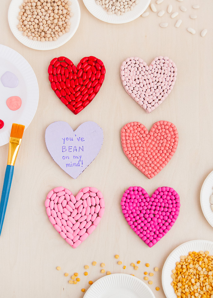 Bean Mosaic Valentines