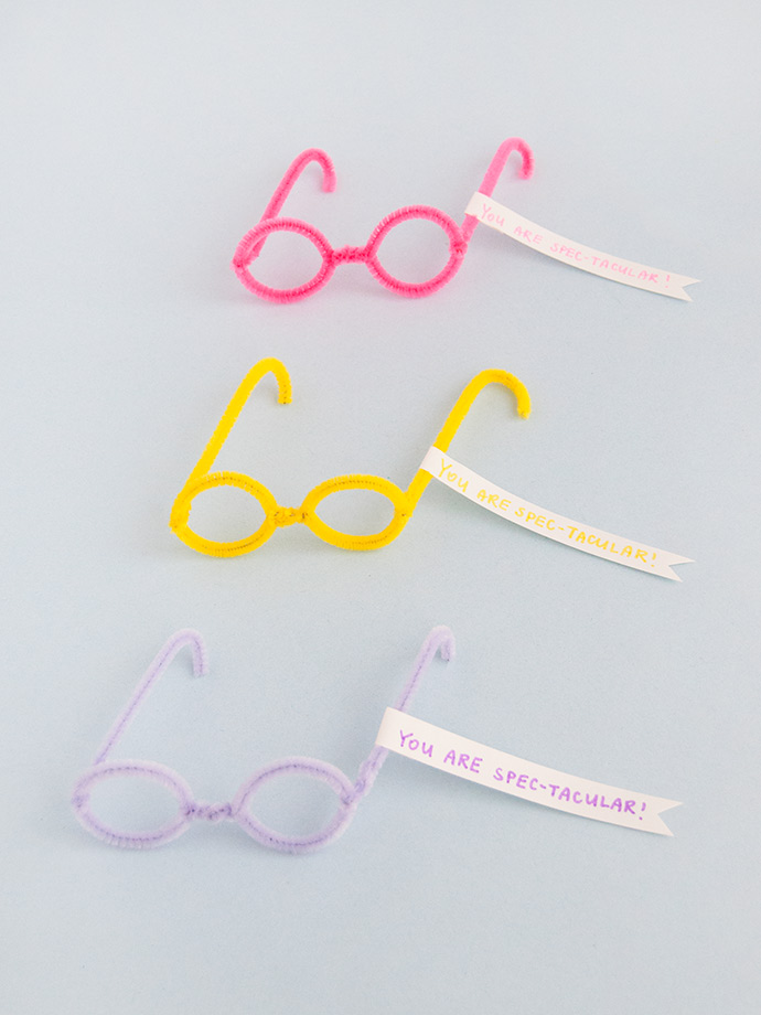 Pipe Cleaner Glasses Valentines