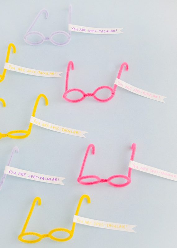 Pipe Cleaner Glasses Valentines Handmade Charlotte
