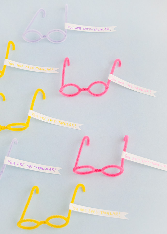 Pipe Cleaner Glasses Valentines