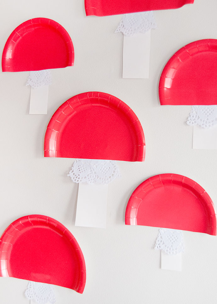 Paper Plate Toadstools
