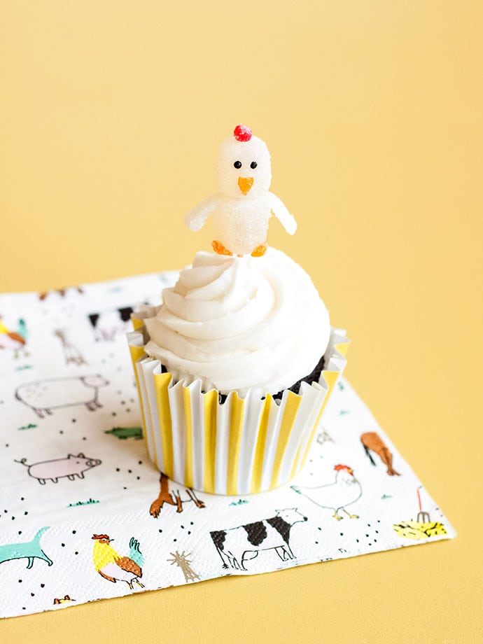 Gumdrop Chick Cupcake Toppers