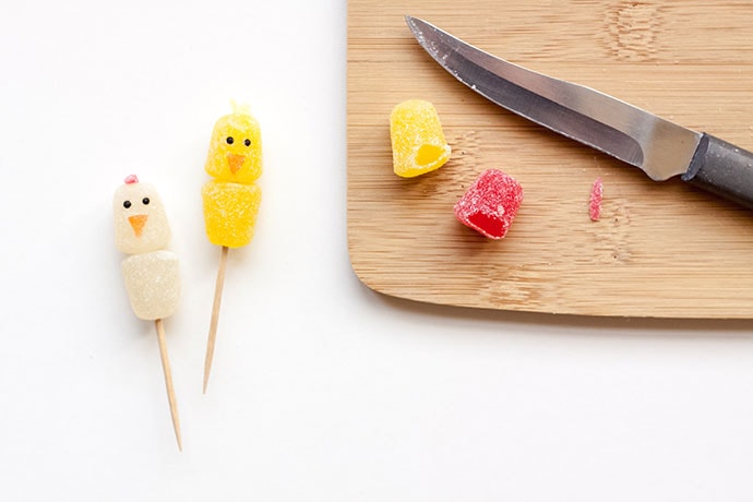 Gumdrop Chick Cupcake Toppers