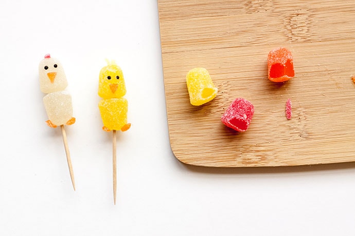 Gumdrop Chick Cupcake Toppers