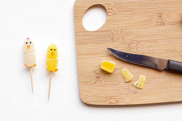 Gumdrop Chick Cupcake Toppers