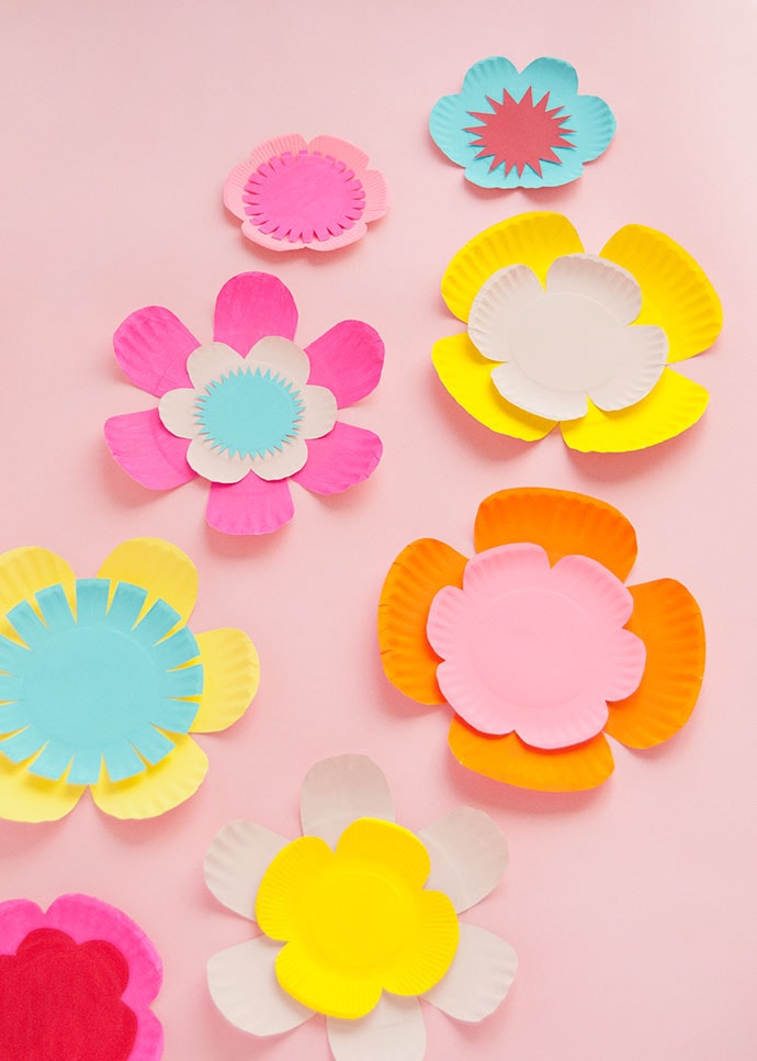Painted Paper Plate Flowers