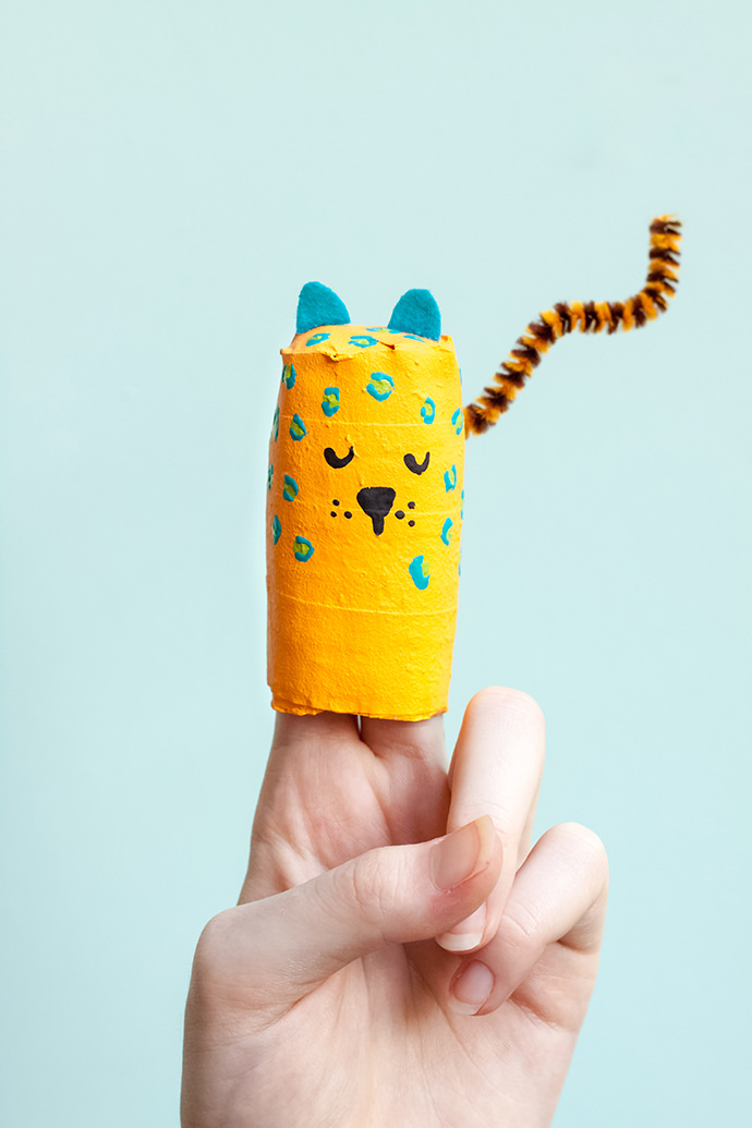 Paper Mache Animal Finger Puppets