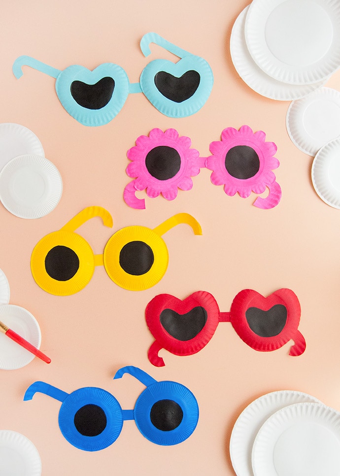 Painted Paper Plate Sunglasses
