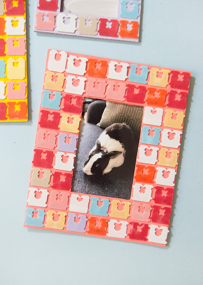 Upcycled Bread Tag Frames