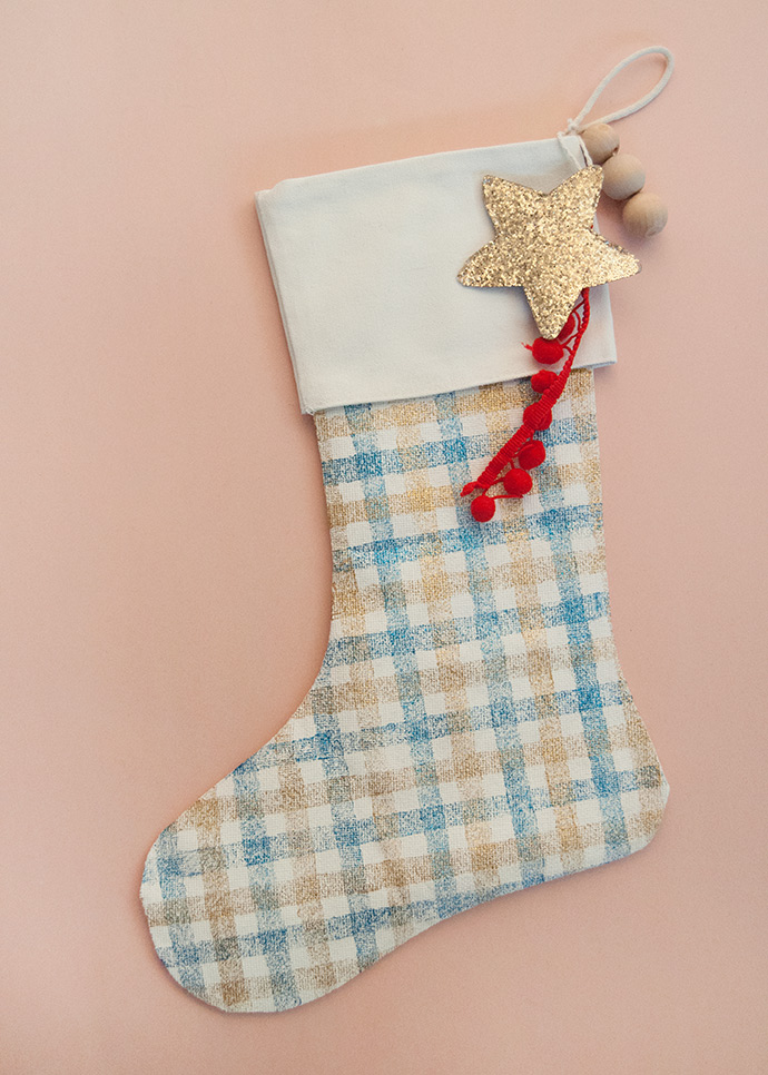 DIY Glitter Christmas Stockings