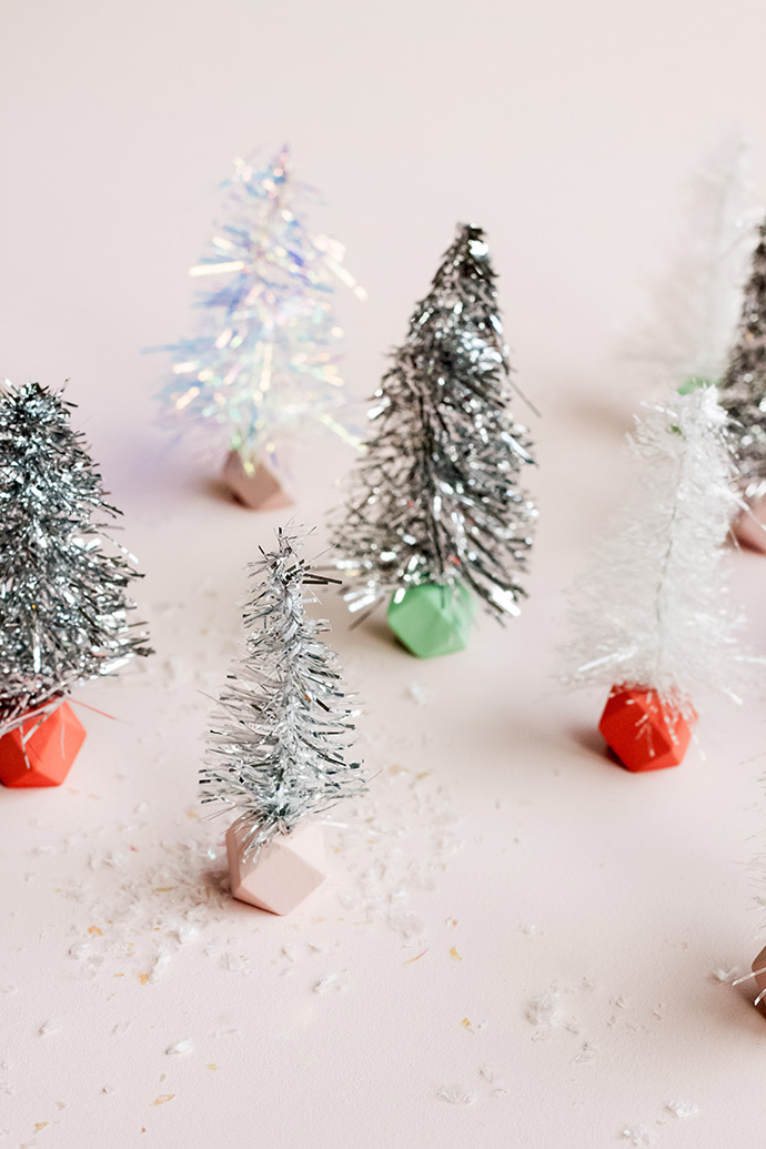 Easy DIY Tinsel Trees