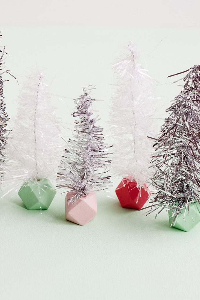 Easy DIY Tinsel Trees