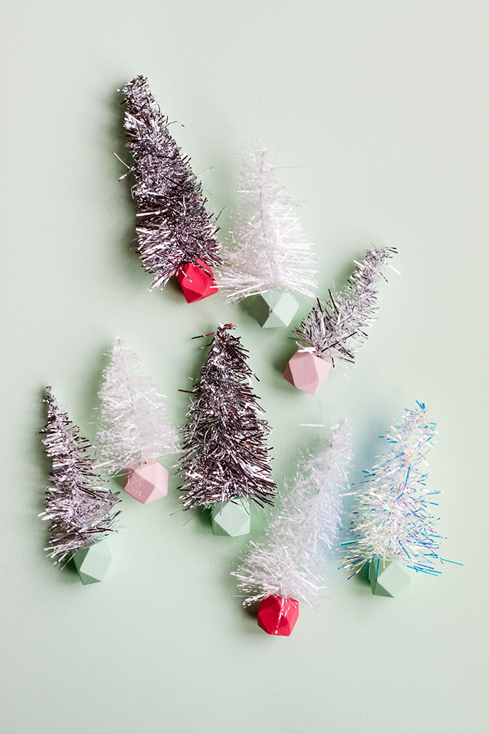 Easy DIY Tinsel Trees