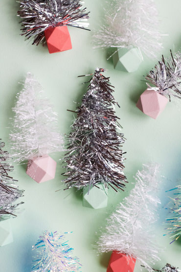 Easy DIY Tinsel Trees