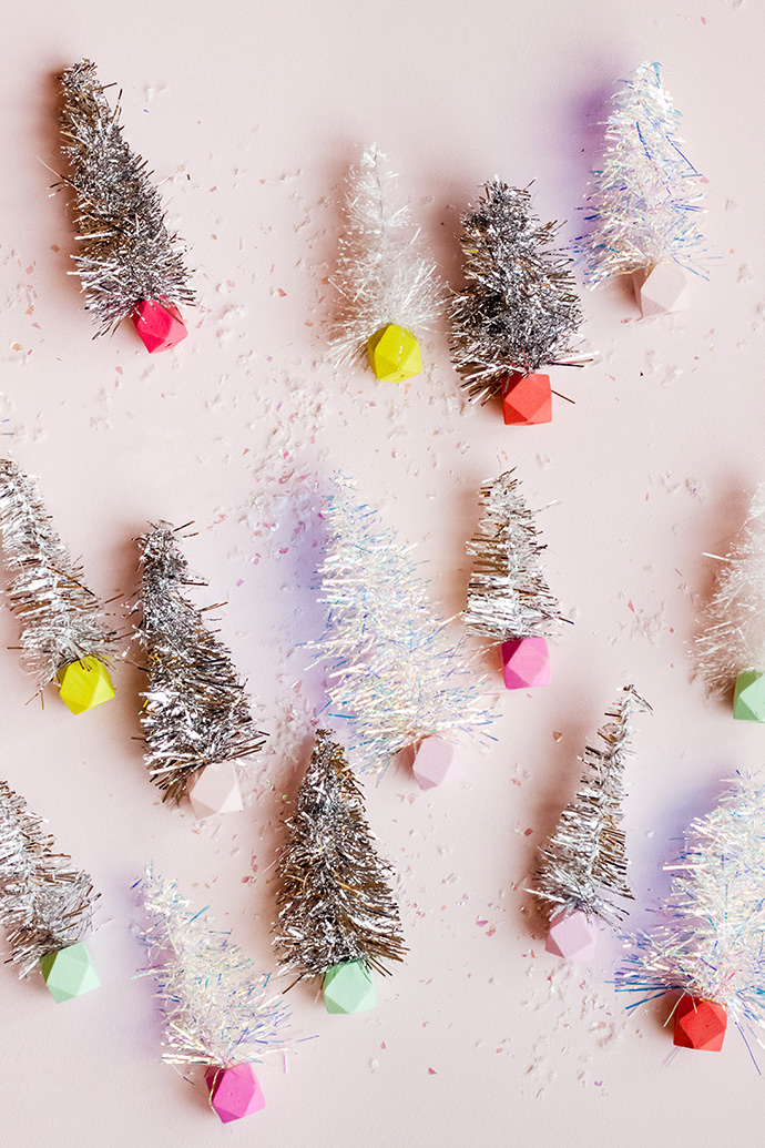 Easy DIY Tinsel Trees