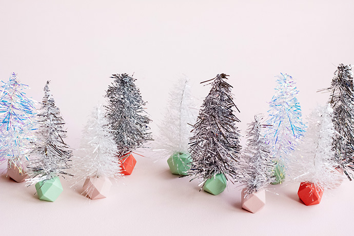 Easy DIY Tinsel Trees