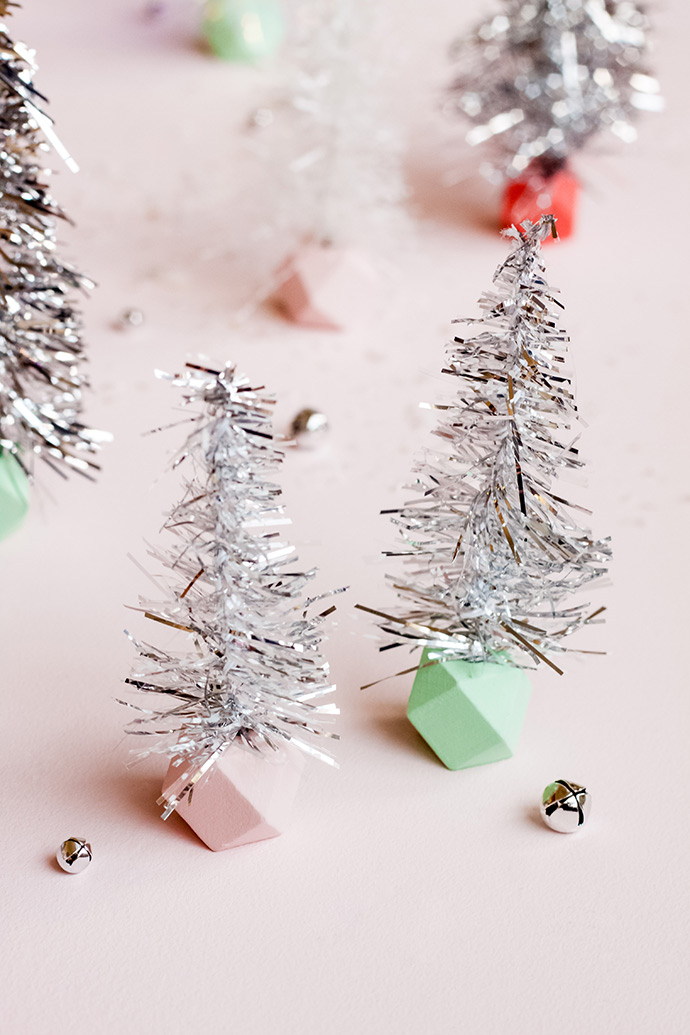 Easy DIY Tinsel Trees | Handmade Charlotte