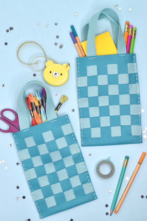 Woven Felt Gift Bag Handmade Charlotte