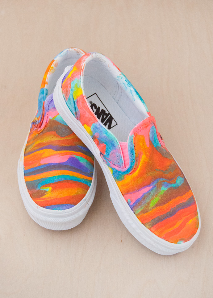 Paint Pouring Shoes | Handmade Charlotte