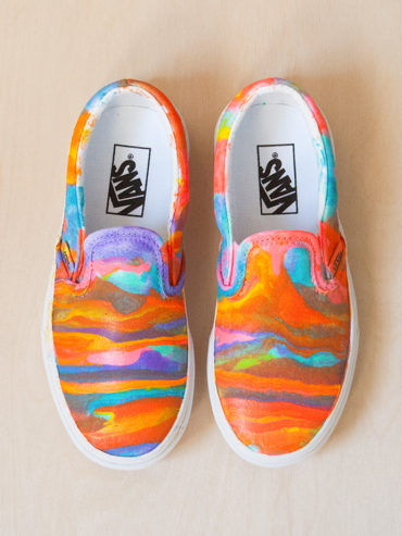 Paint Pouring Shoes | Handmade Charlotte