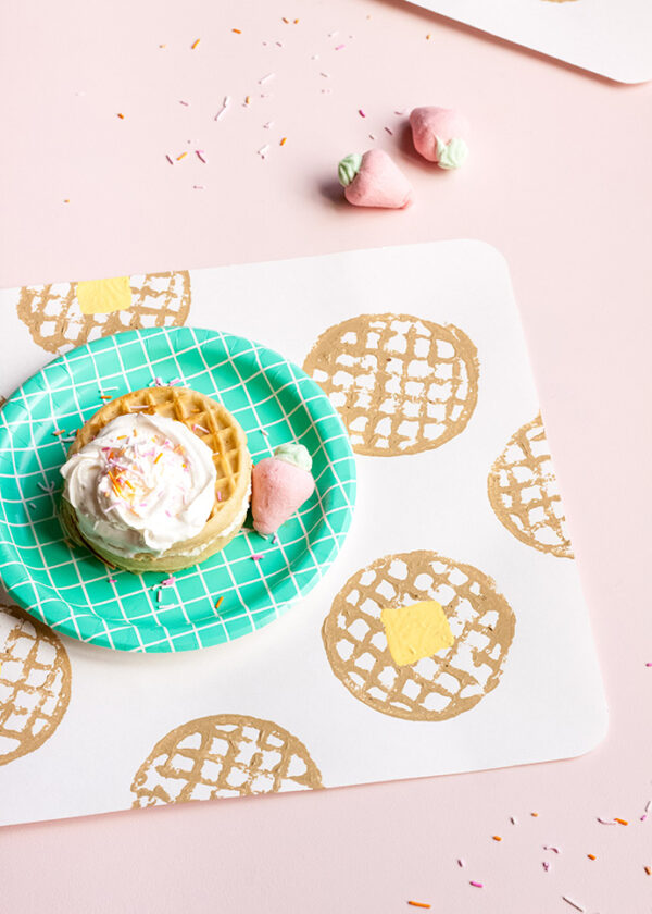 DIY Waffle Stamp Placemats Handmade Charlotte