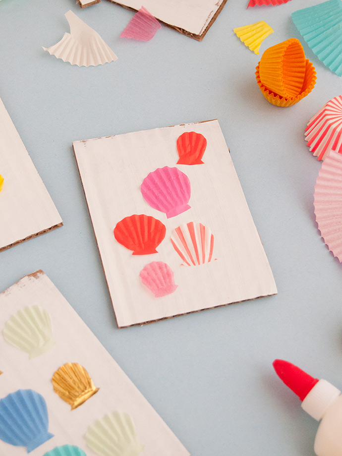 Cupcake Paper Seashell Art Handmade Charlotte