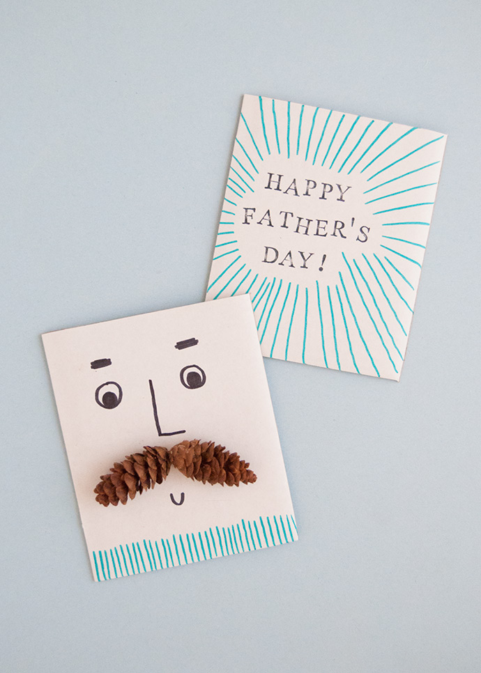 DIY Pinecone Father's Day Cards | Handmade Charlotte