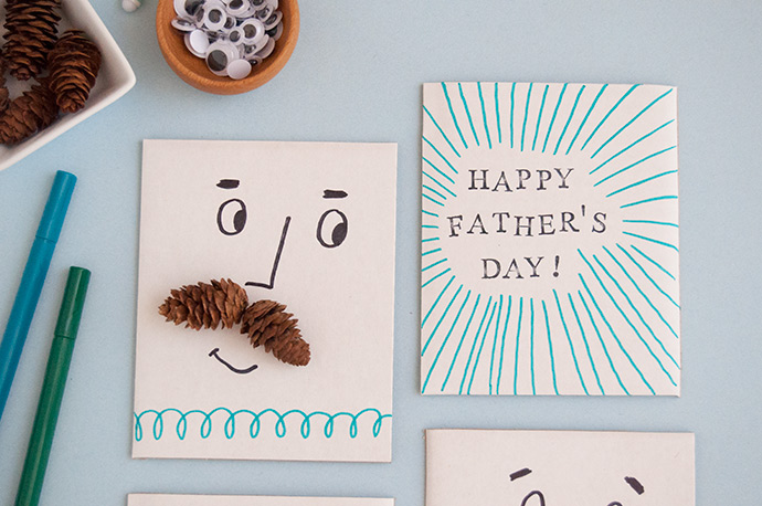 DIY Pinecone Father's Day Cards | Handmade Charlotte