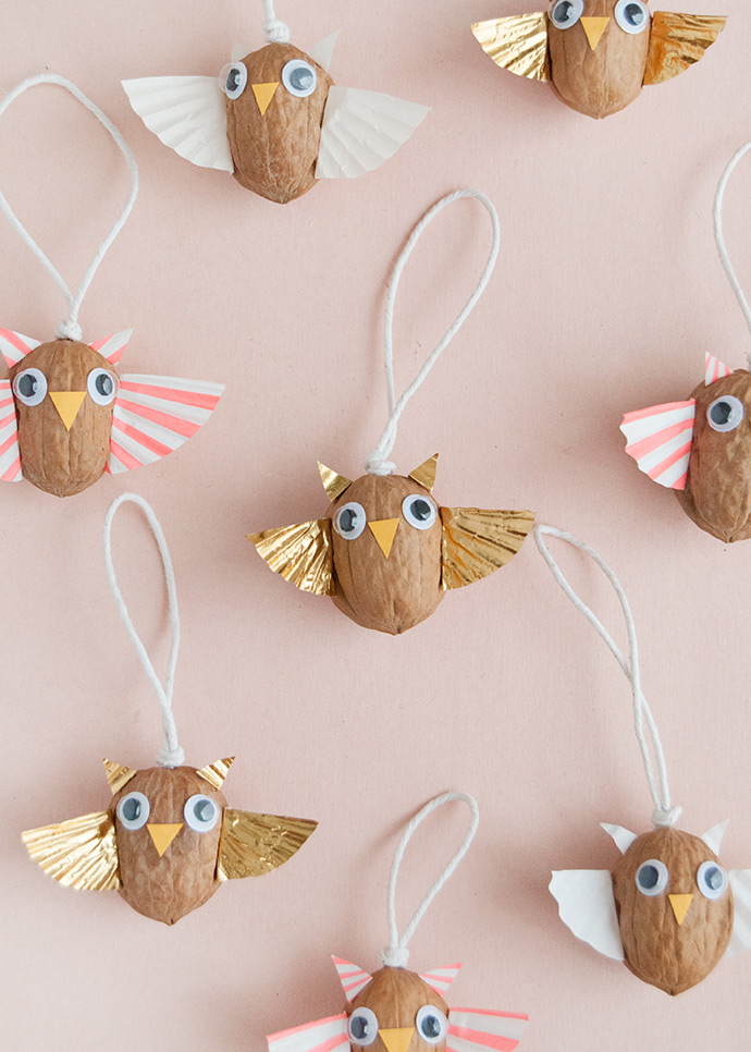 Walnut Owl Ornaments