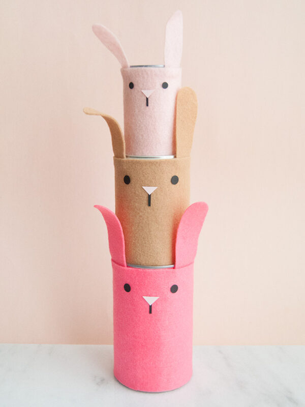 Nesting Tin Can Bunnies Handmade Charlotte