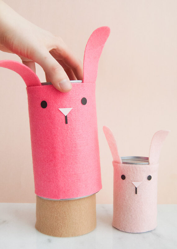 Nesting Tin Can Bunnies Handmade Charlotte